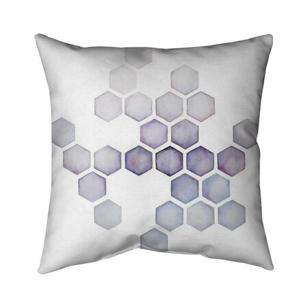 BEGIN HOME DECOR 26 x 26 in. Alveoli Lilac-Double Sided Print Indoor Pillow 5541-2626-AB66